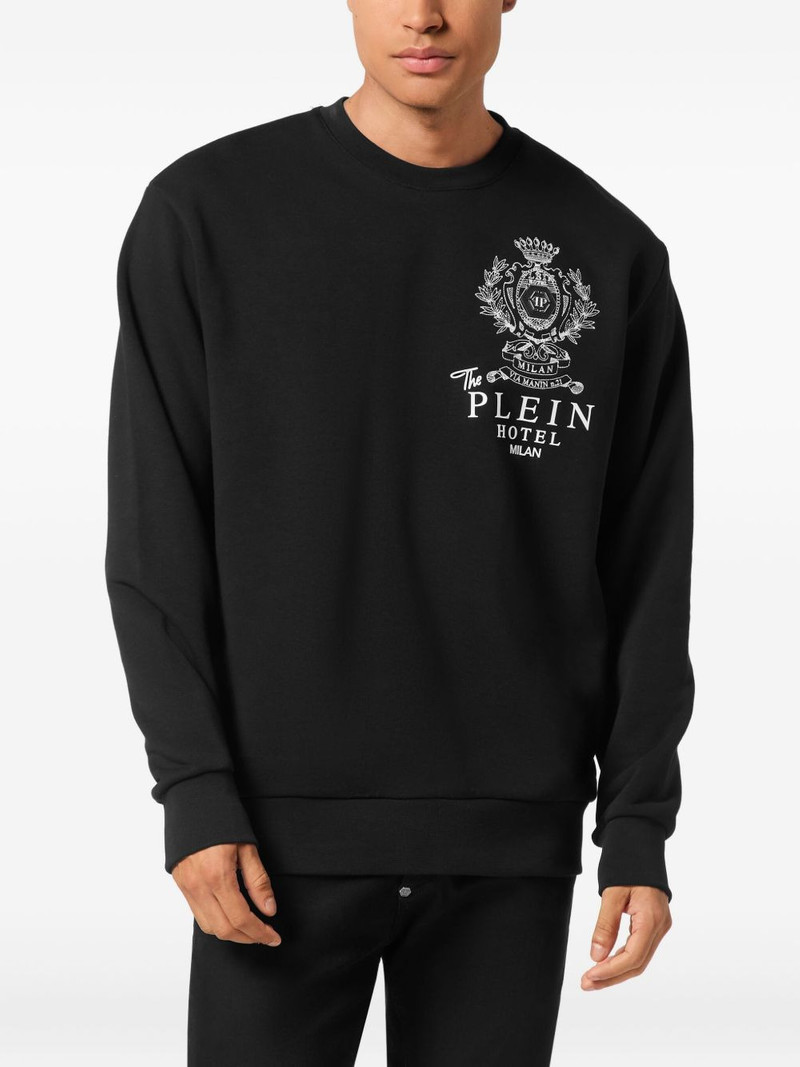 PHILIPP PLEIN Plein Hotel crest-embellished sweatshirt outlook