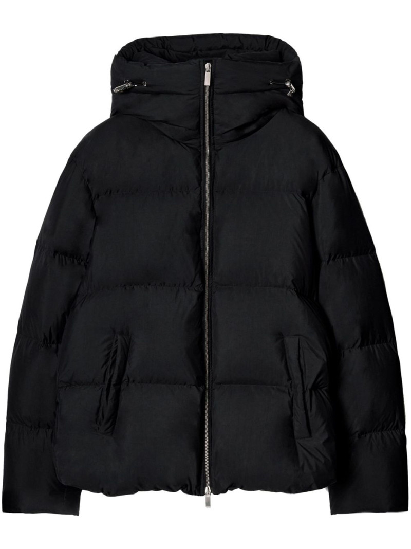 zip-fastening padded jacket - 1