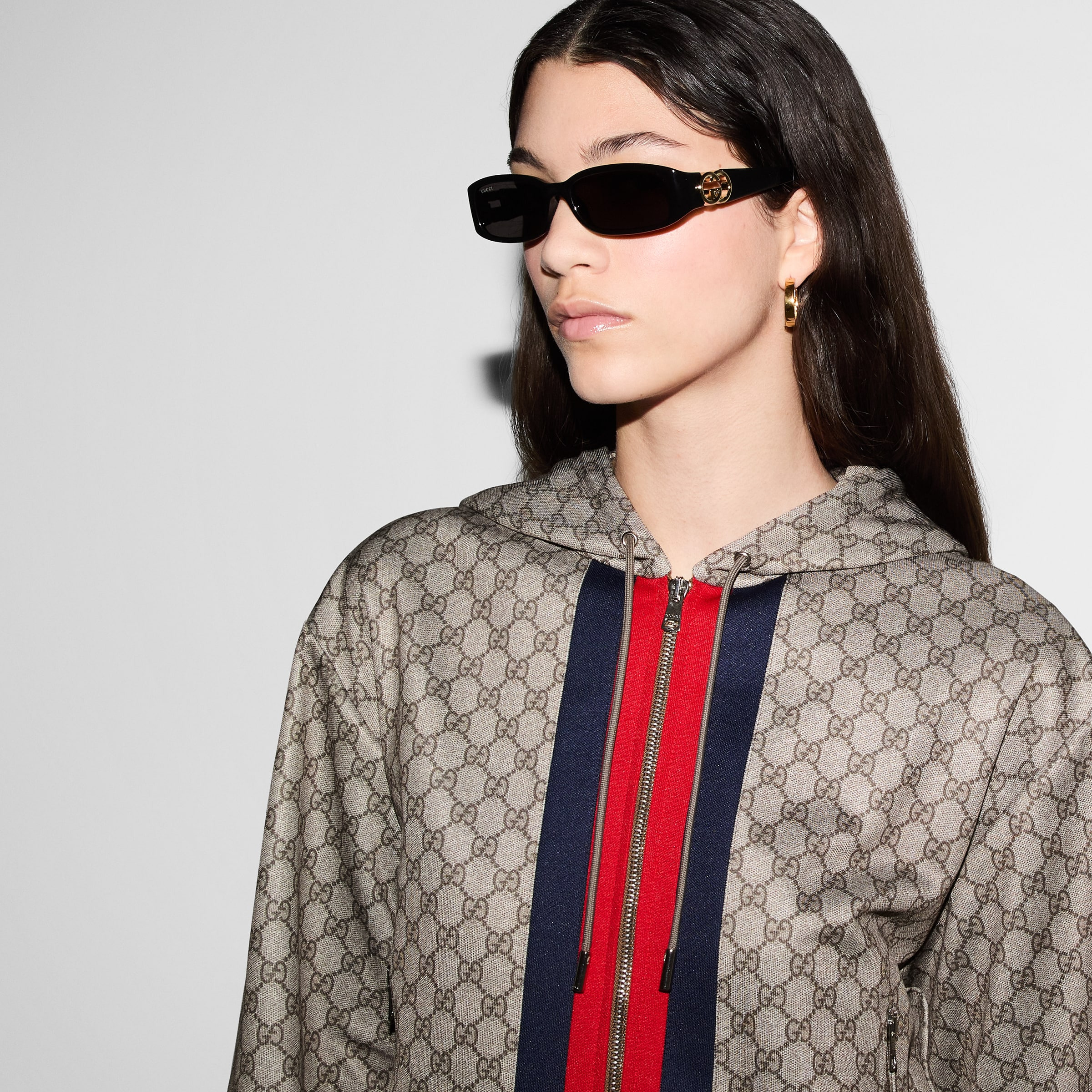 GG technical jersey zip jacket - 5