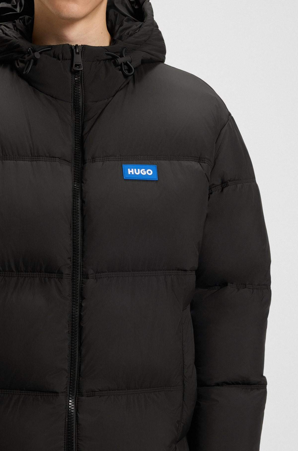 WATER-REPELLENT PADDED JACKET WITH BLUE LOGO LABEL - 6