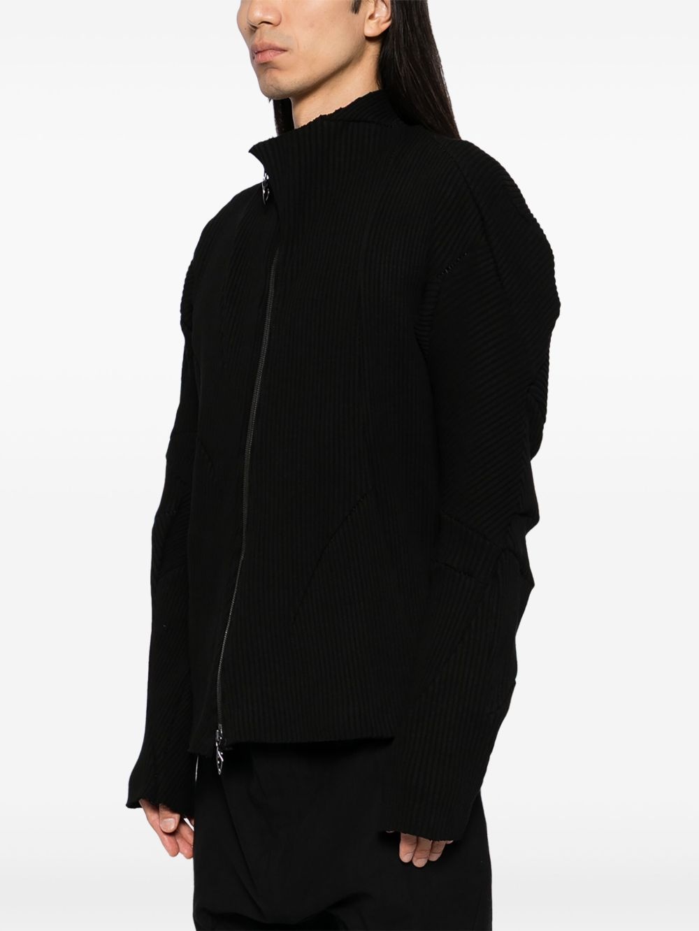 cotton zip-up cardigan - 3