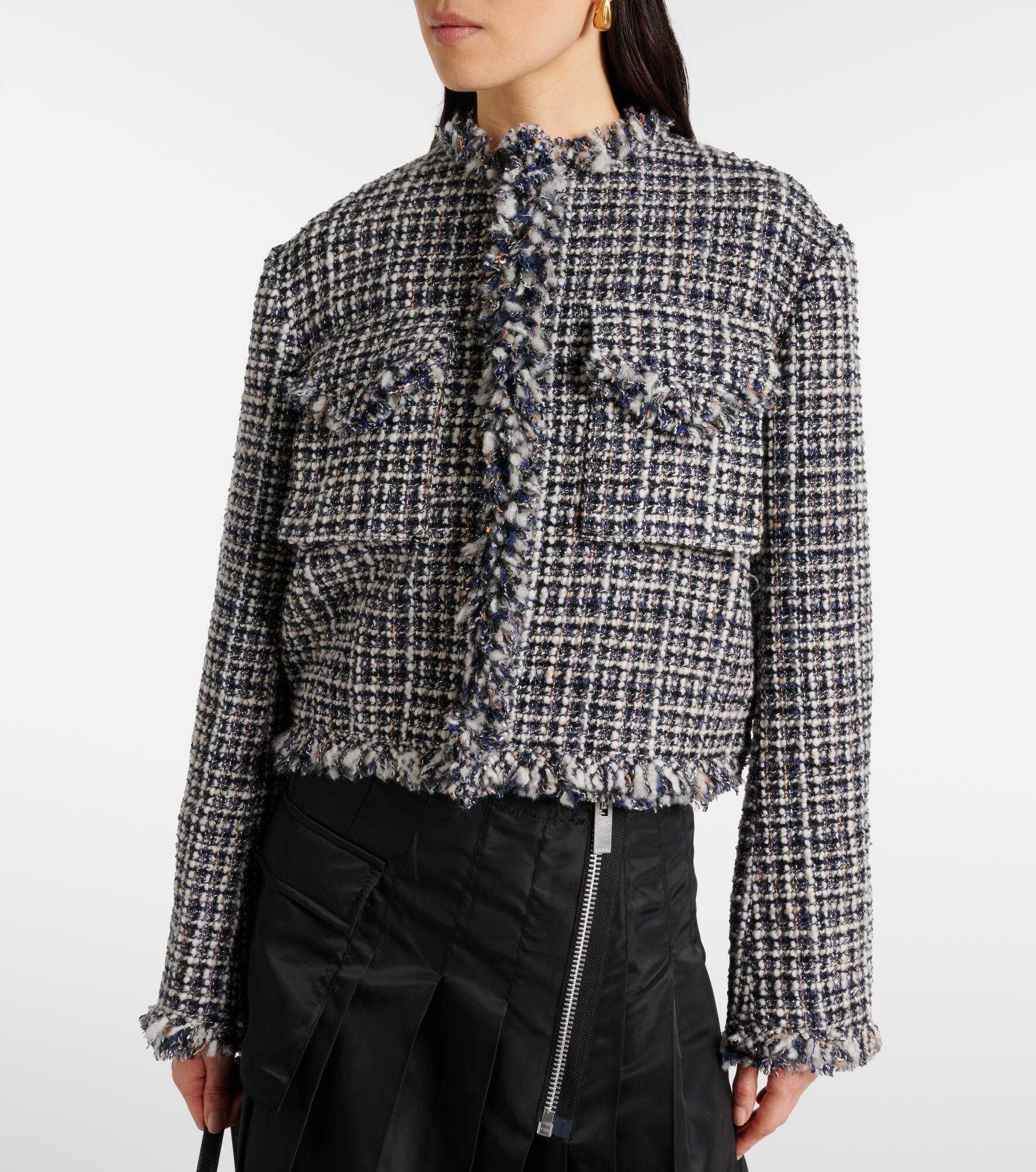 Wool-blend tweed jacket - 6