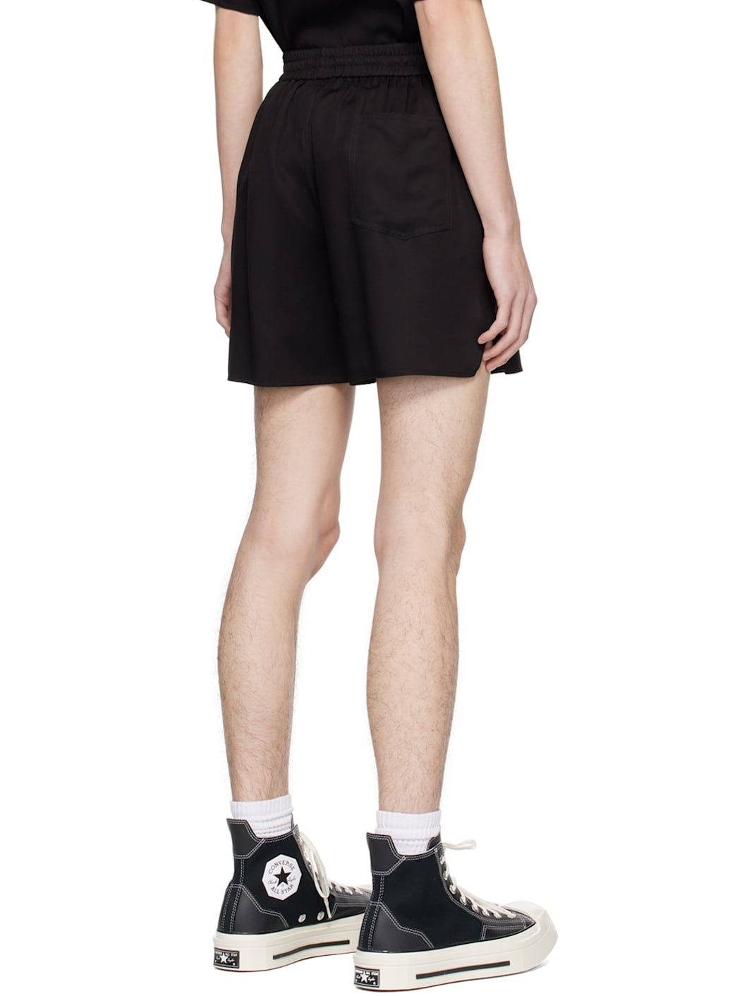 Black Drawstring Shorts - 3