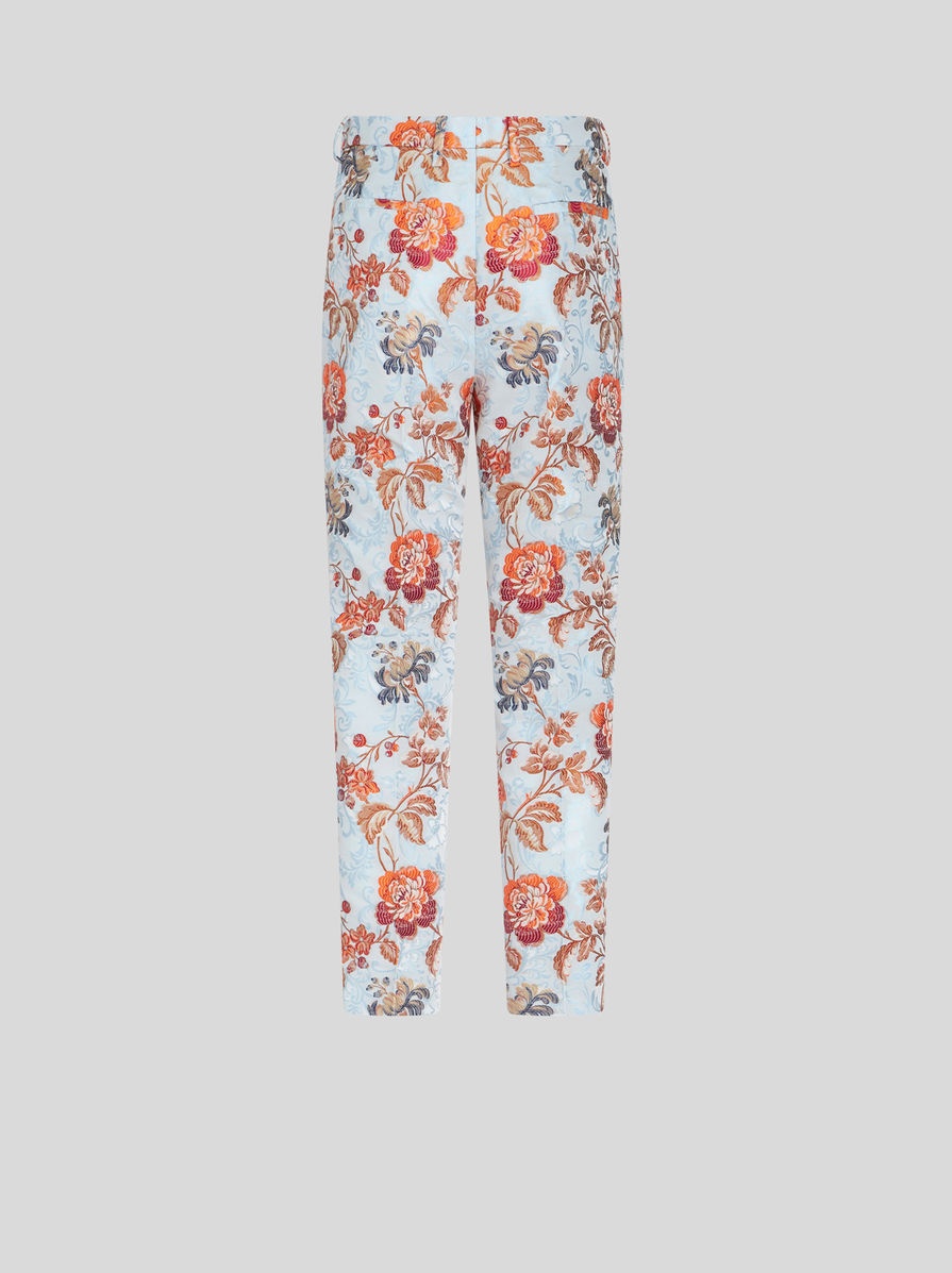 FLORAL JACQUARD TROUSERS - 6