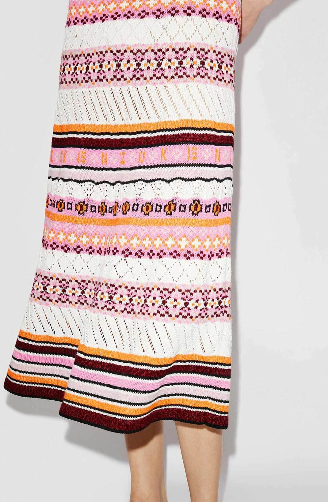 'Fair Isle' midi skirt - 5