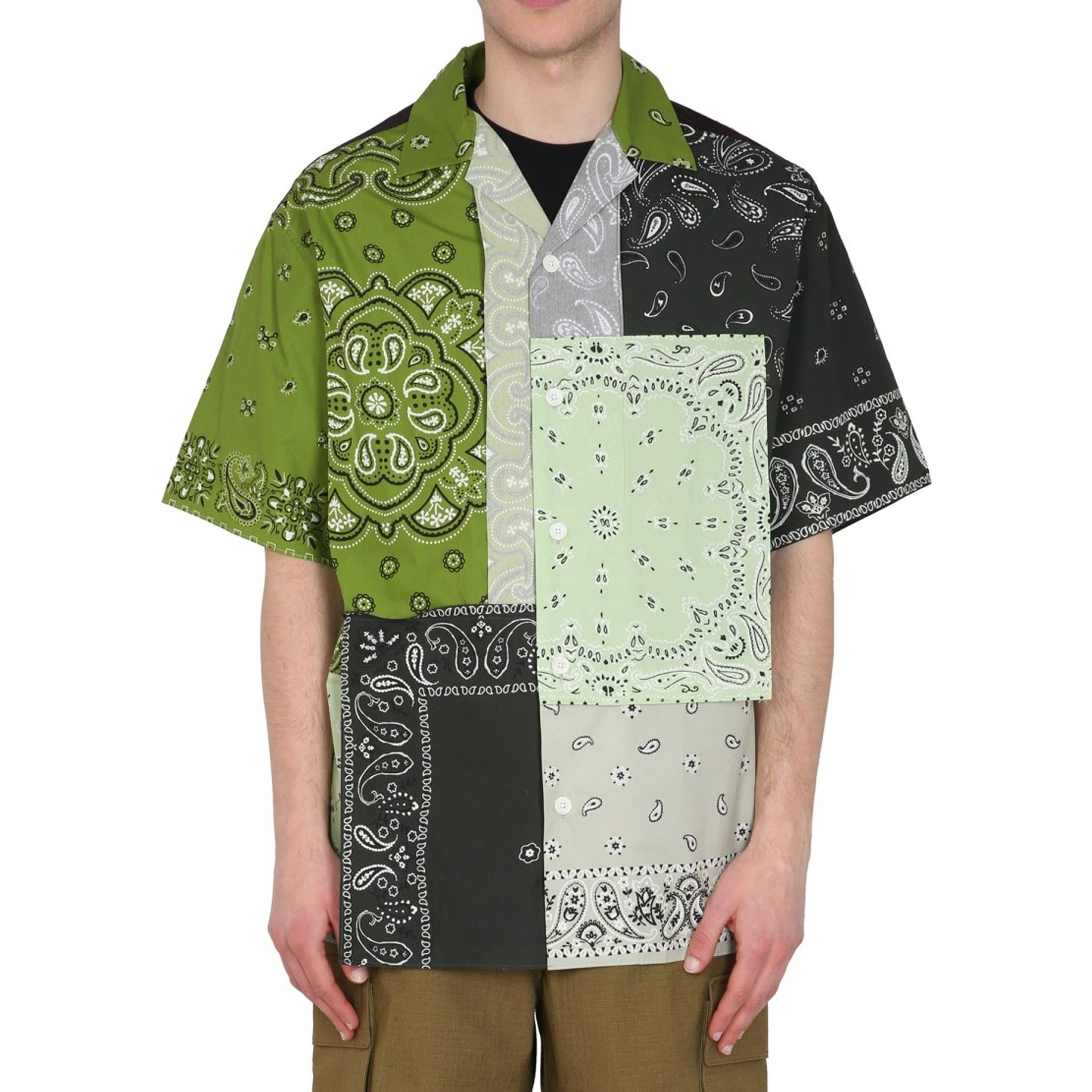 Kenzo Patchwork Cotton Shirt Men - 2