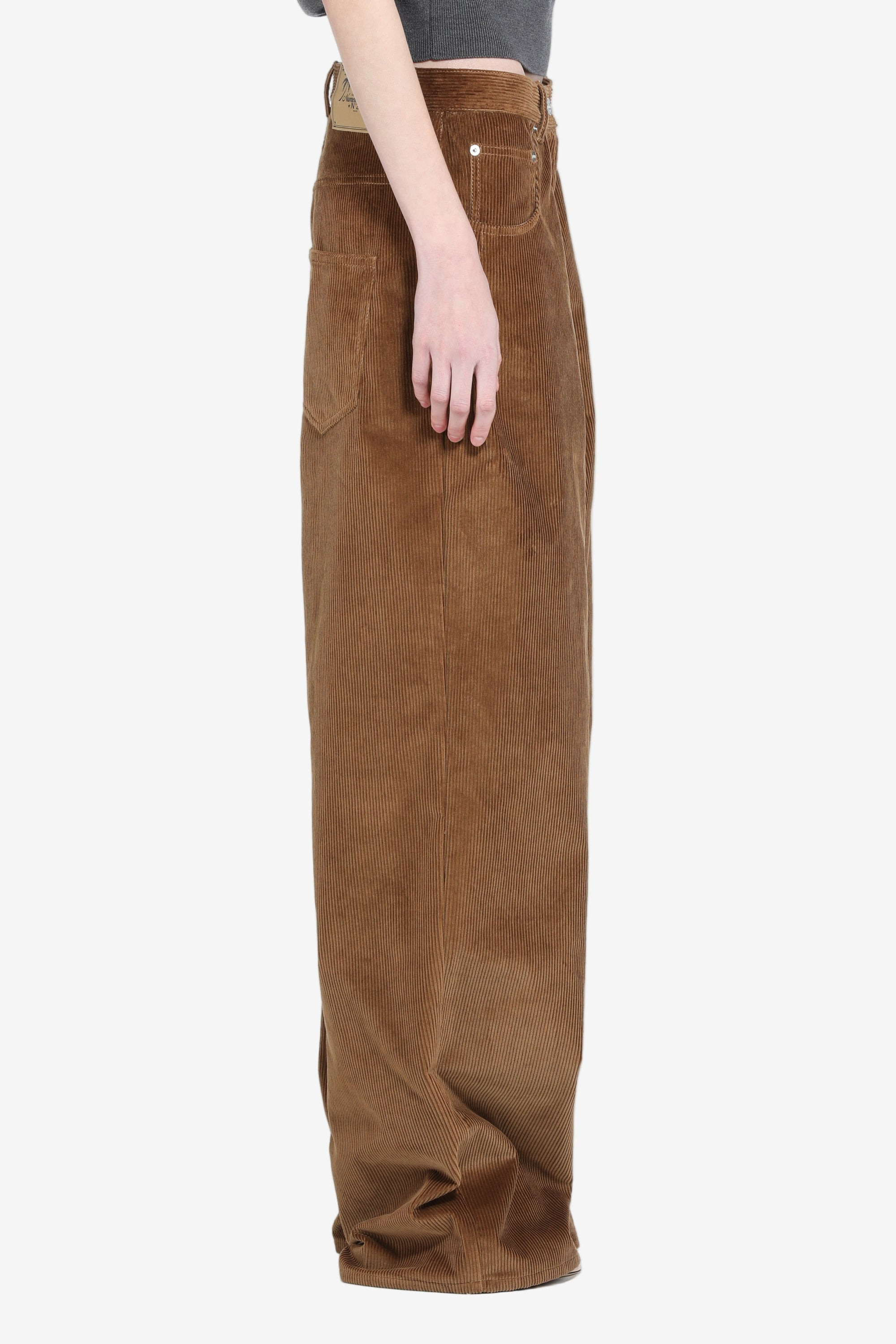WIDE-LEG VELVET TROUSERS - 3