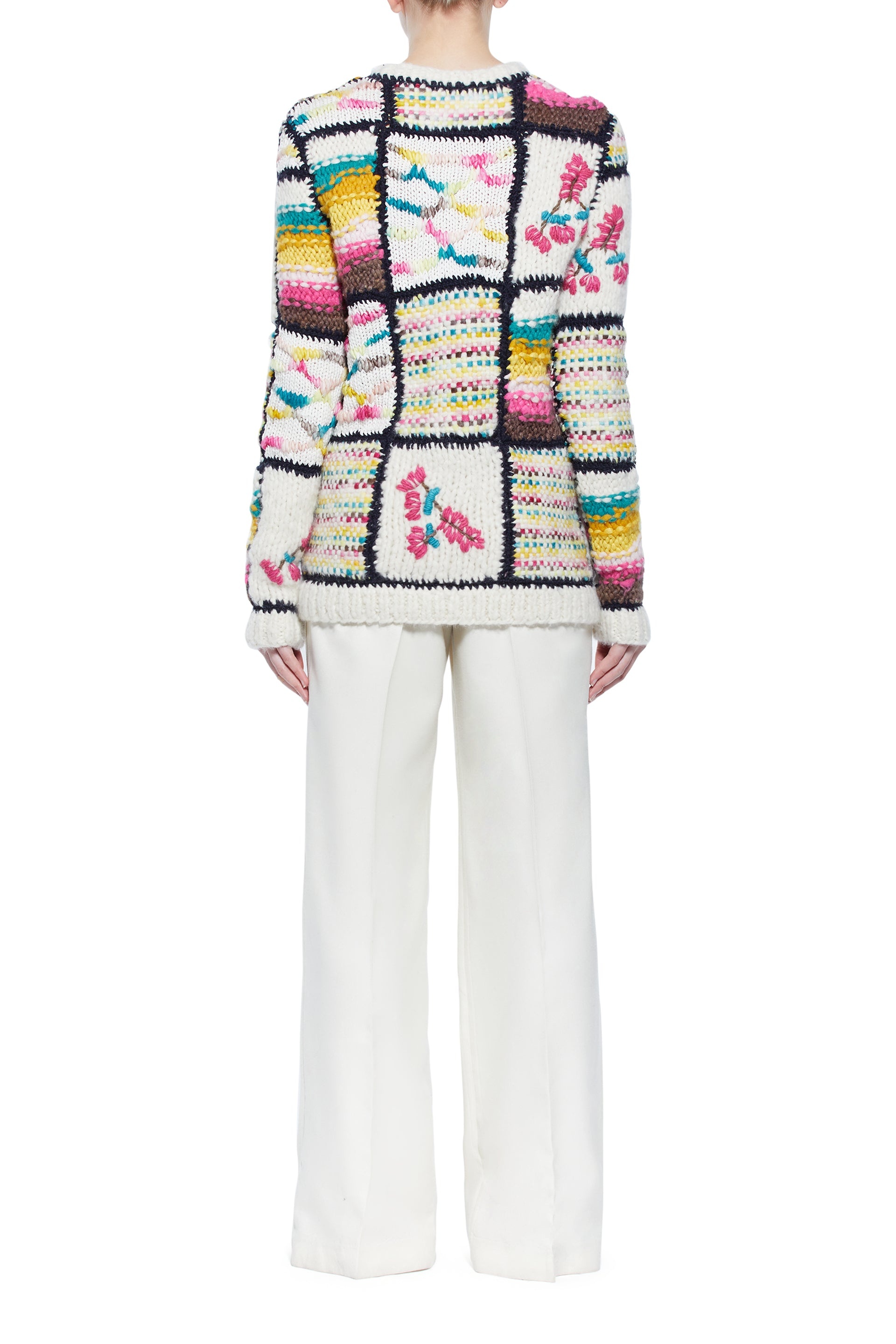 Lawrence Patchwork Sweater in Welfat Cashmere - 4