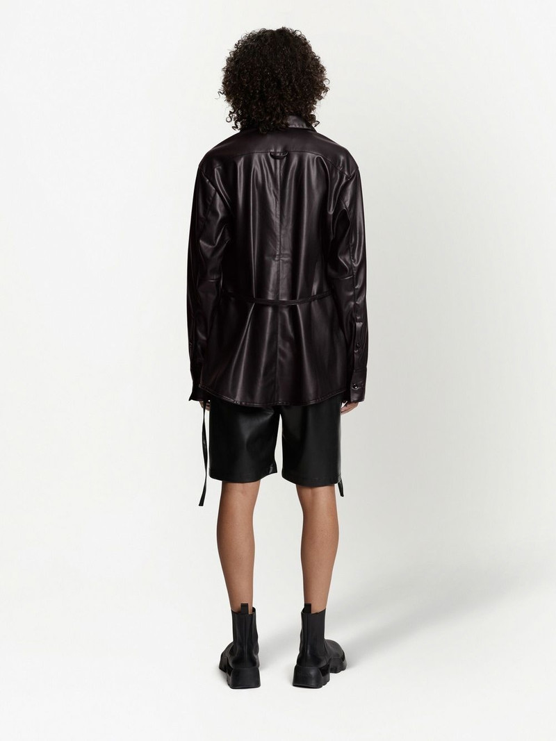 faux-leather shirt jacket 4