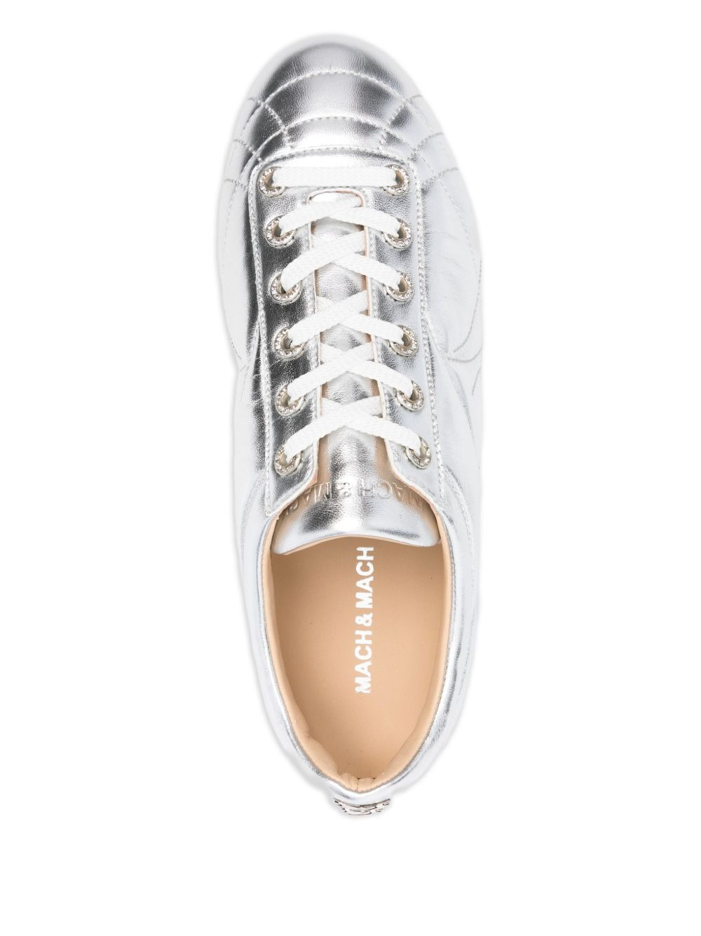 quilted leather sneakers - 4