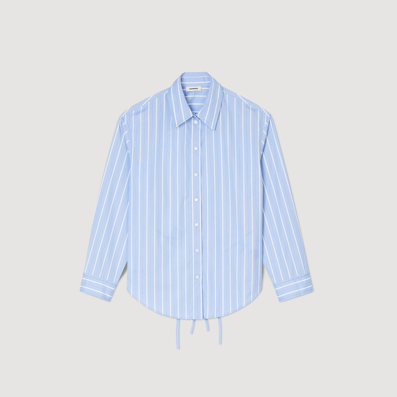 STRIPY SHIRT 와 오픈 레이스 백 - 1