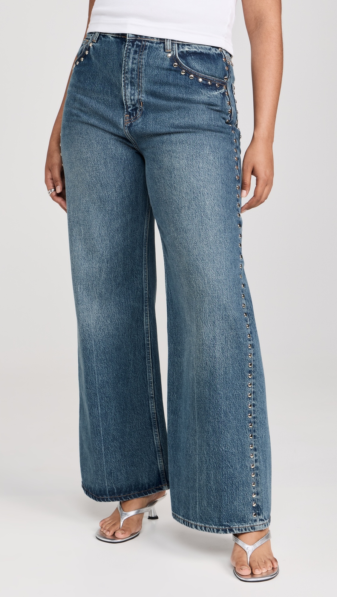 Cary High Rise Slouchy Wide Leg Jeans - 8