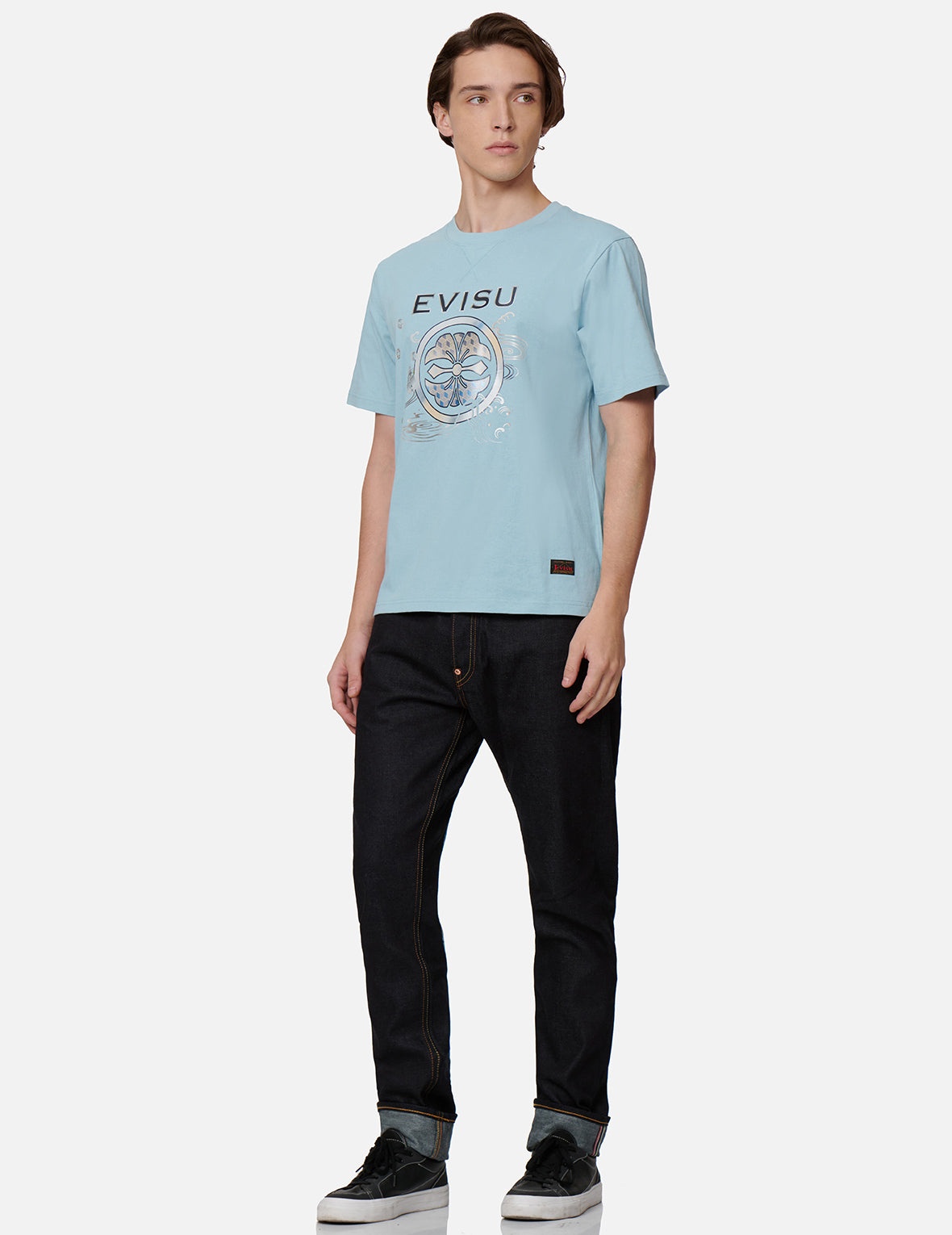 “The God of Fortune Riding Waves” Daicock Embroidery Carrot-Fit Jeans #2017 - 4