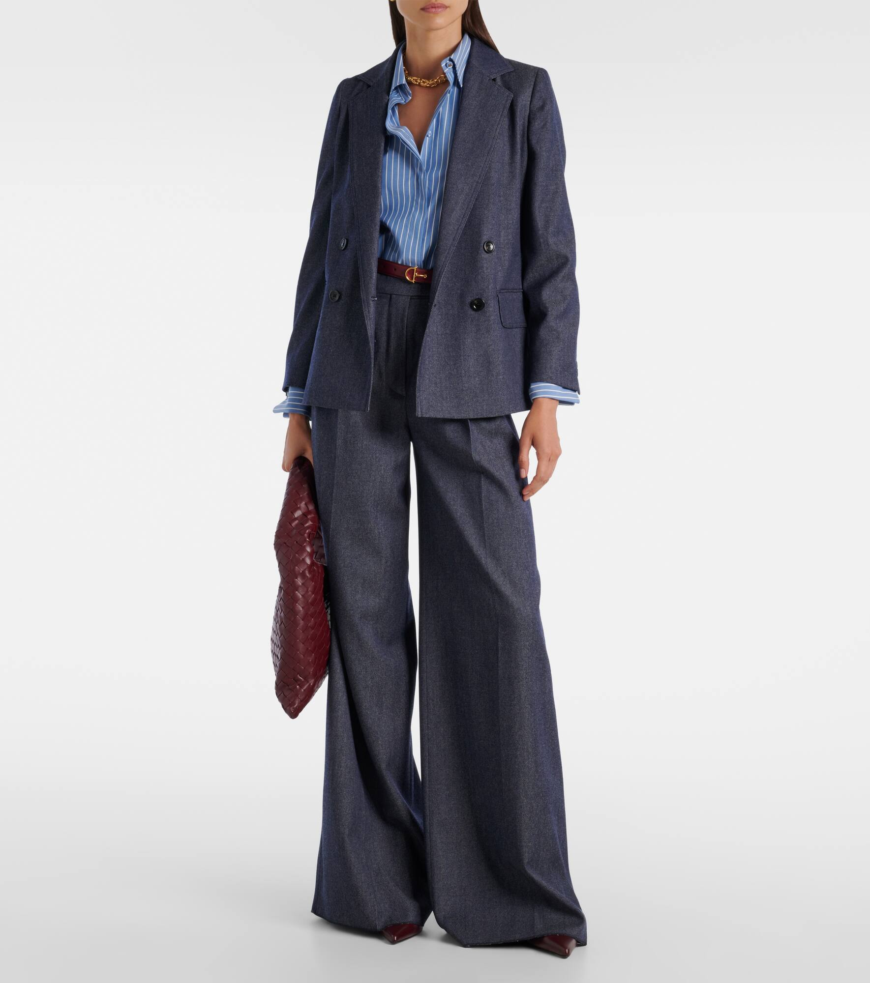 Baden pleated virgin wool wide-leg pants - 2