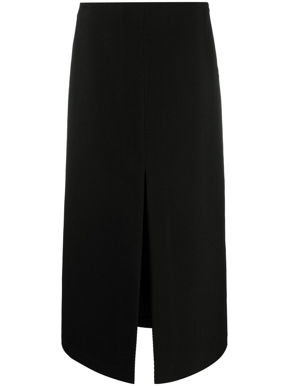 split virgin wool A-line skirt - 1