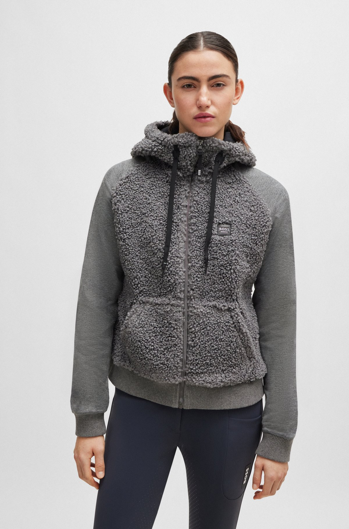 EQUESTRIAN HYBRID HOODIE WITH TEDDY BODY AND HOOD - 3