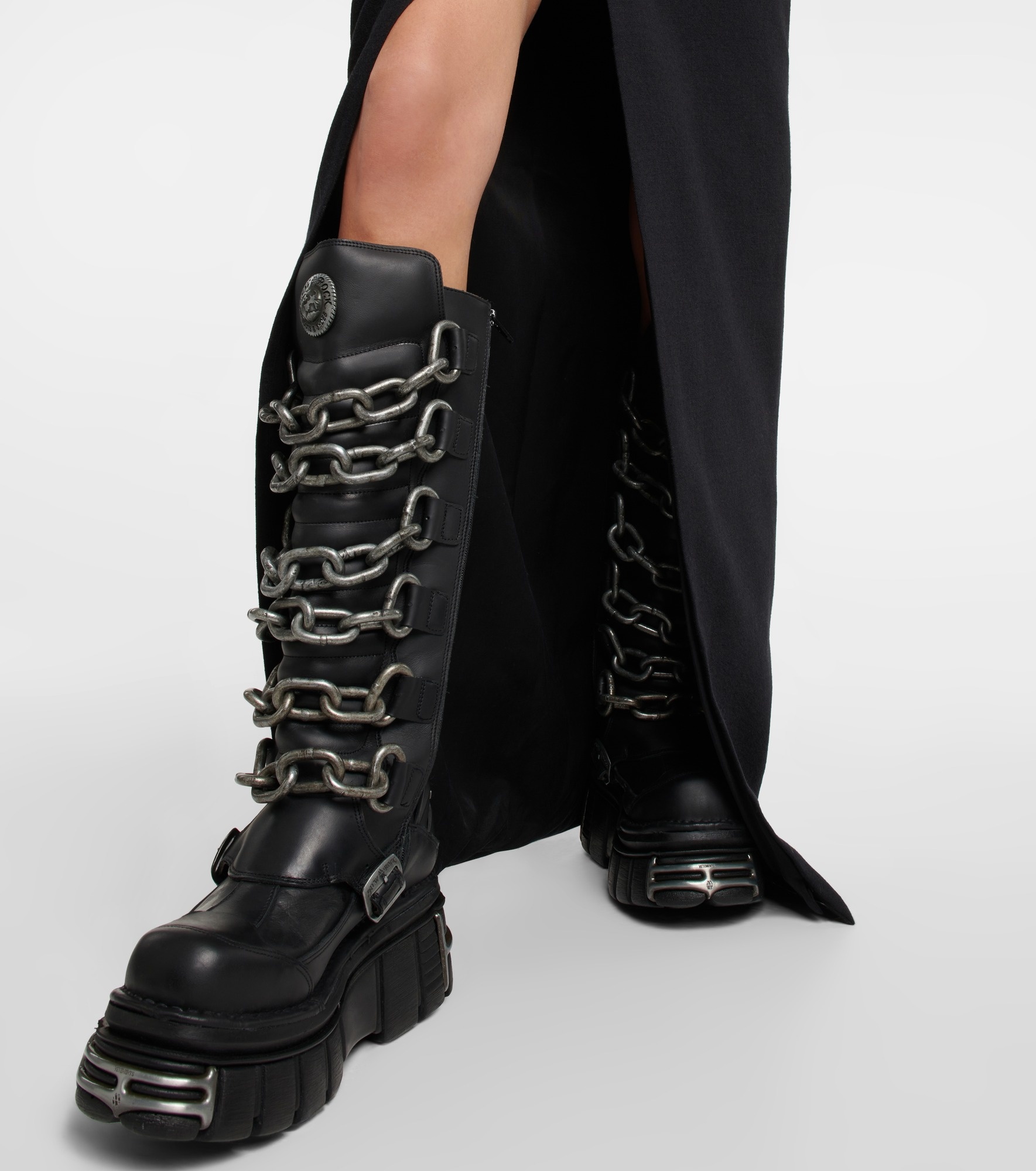 x New Rock leather platform boots - 4