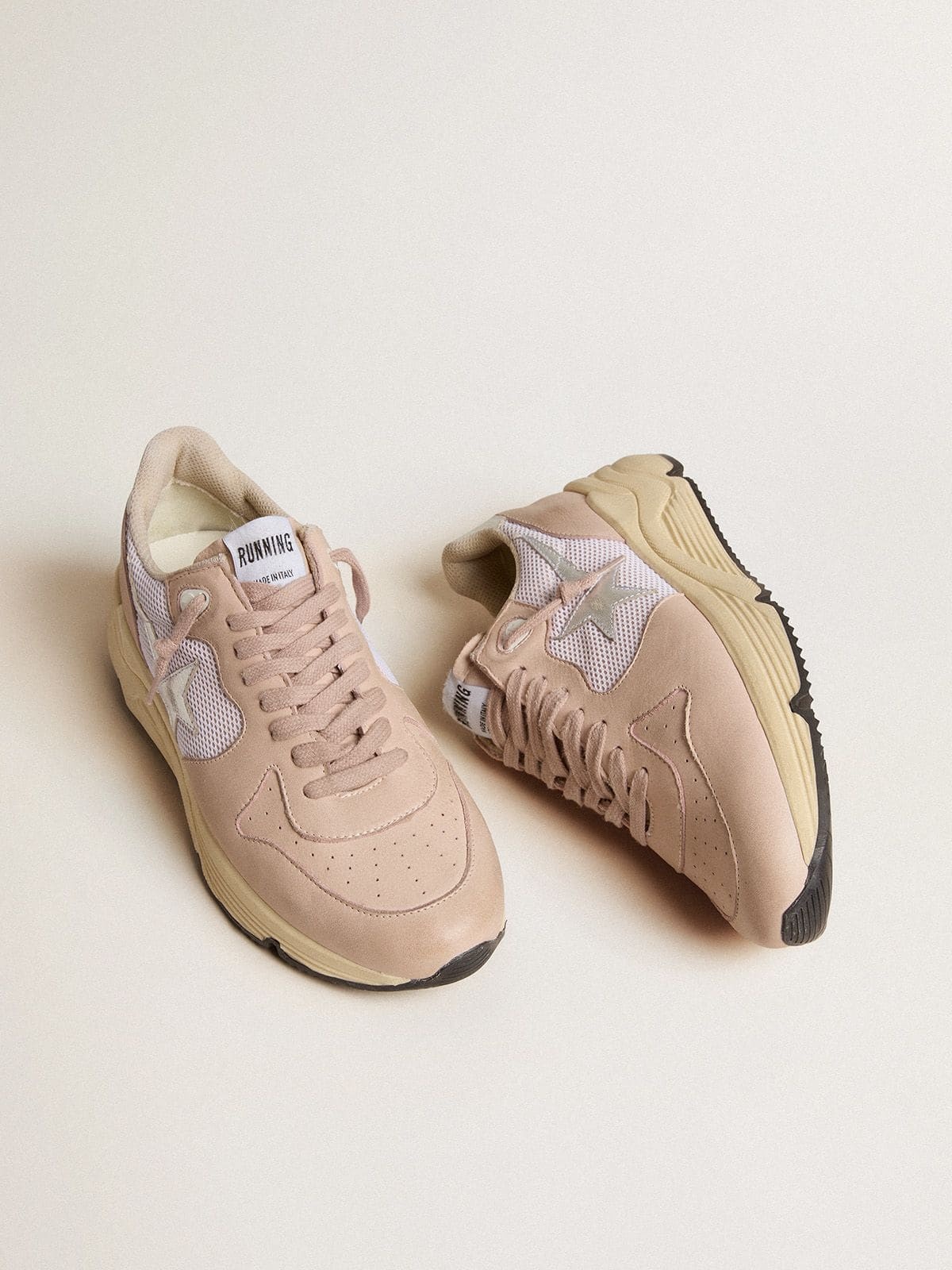Women’s Running Sole in mesh and nubuck with silver metallic leather star - 2