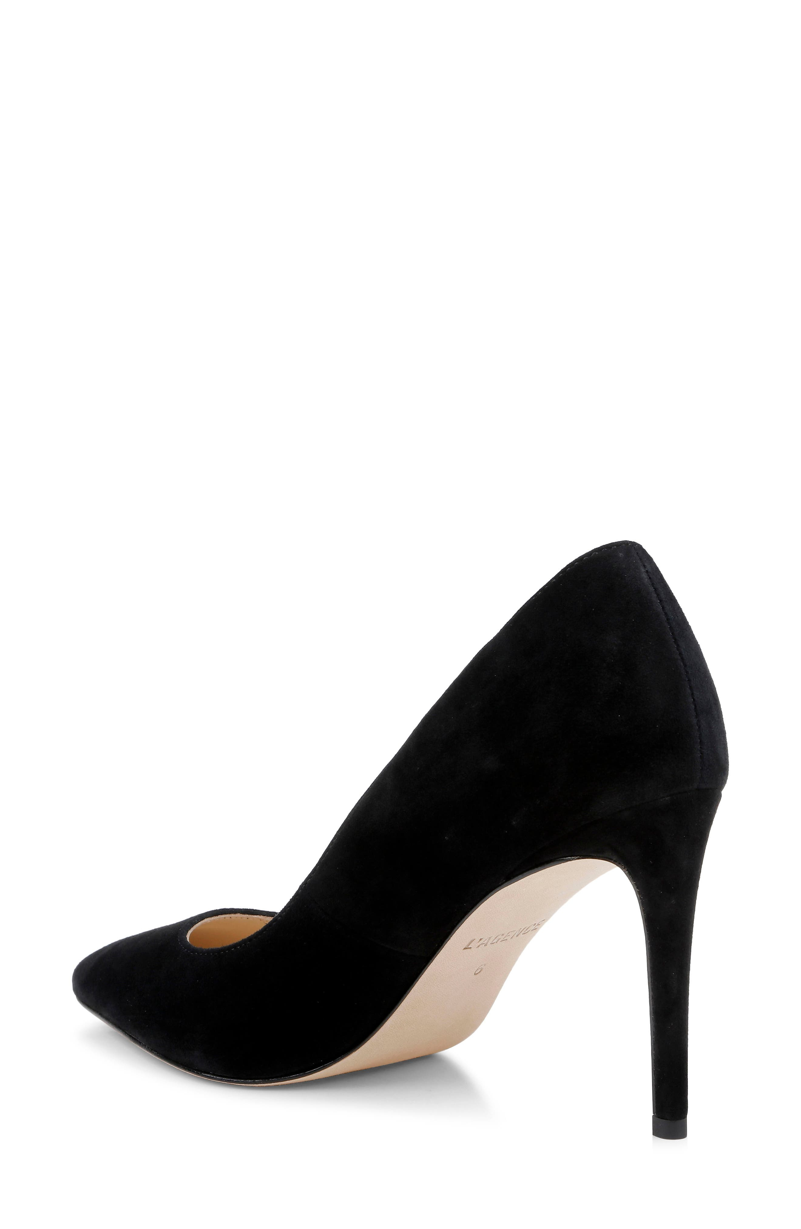 L'AGENCE Maelle Pointed Toe Pump in Black Suede at Nordstrom - 2