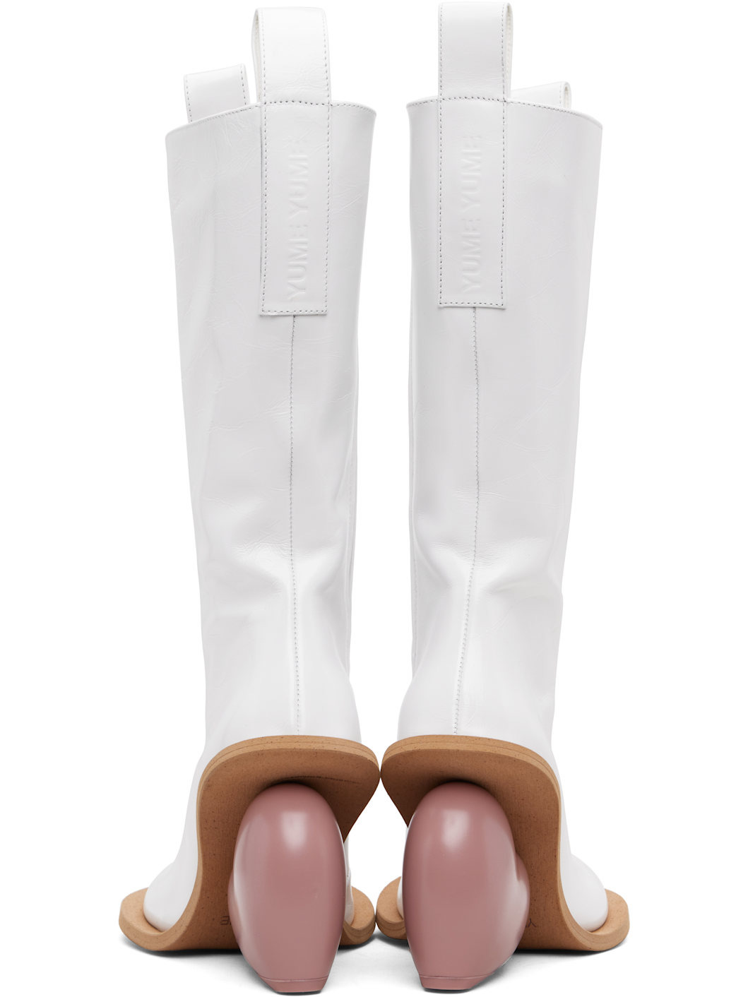 White & Pink Love Tall Boots - 2