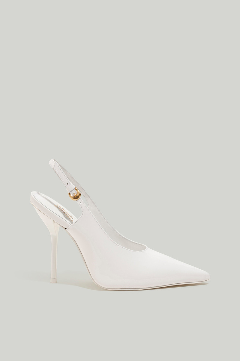 LARROUDÉ X ALTUZARRA PUMP IN WHITE PATENT LEATHER 1