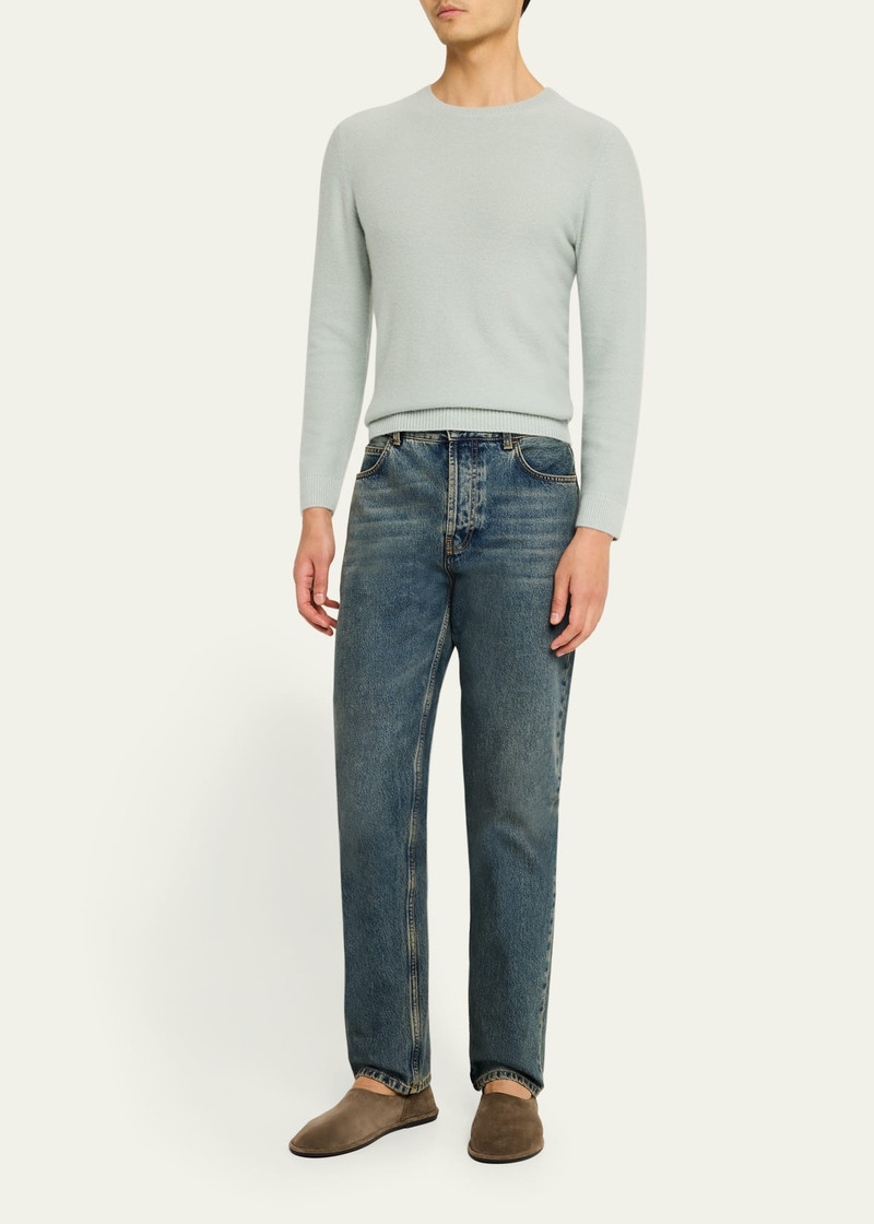 LE KASHA Men's Textured Cashmere Crewneck Sweater outlook