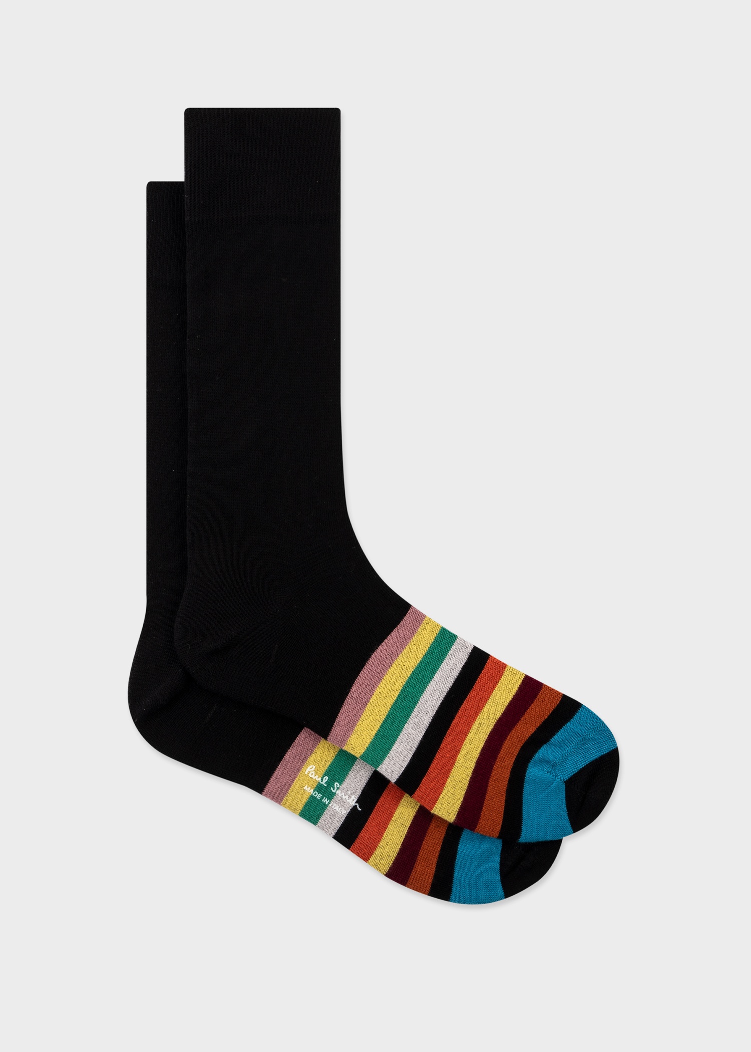 Black Stripe Tipping Socks - 1