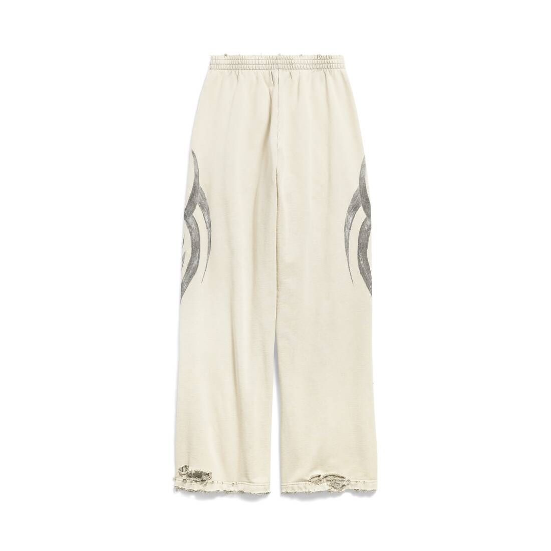 BALENCIAGA Men's Y2k Baggy Sweatpants in Light Beige