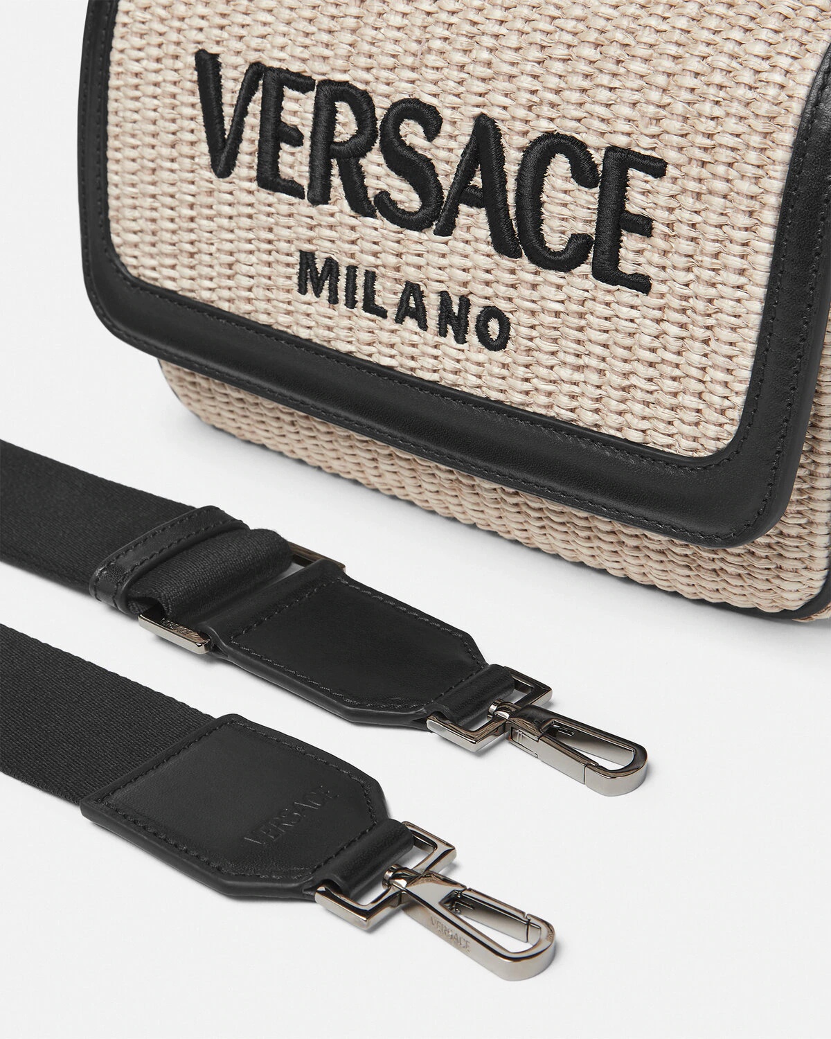 Versace Milano Raffia Crossbody Bag - 4