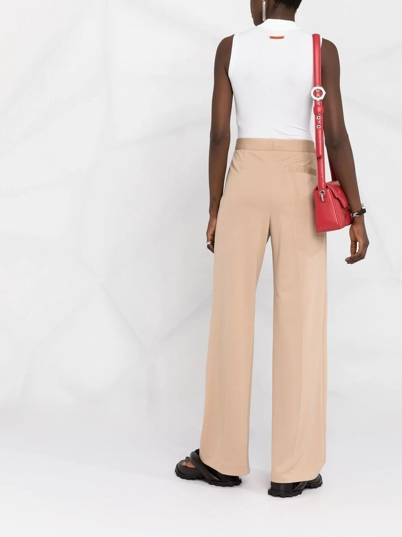 logo-print leg trousers 4