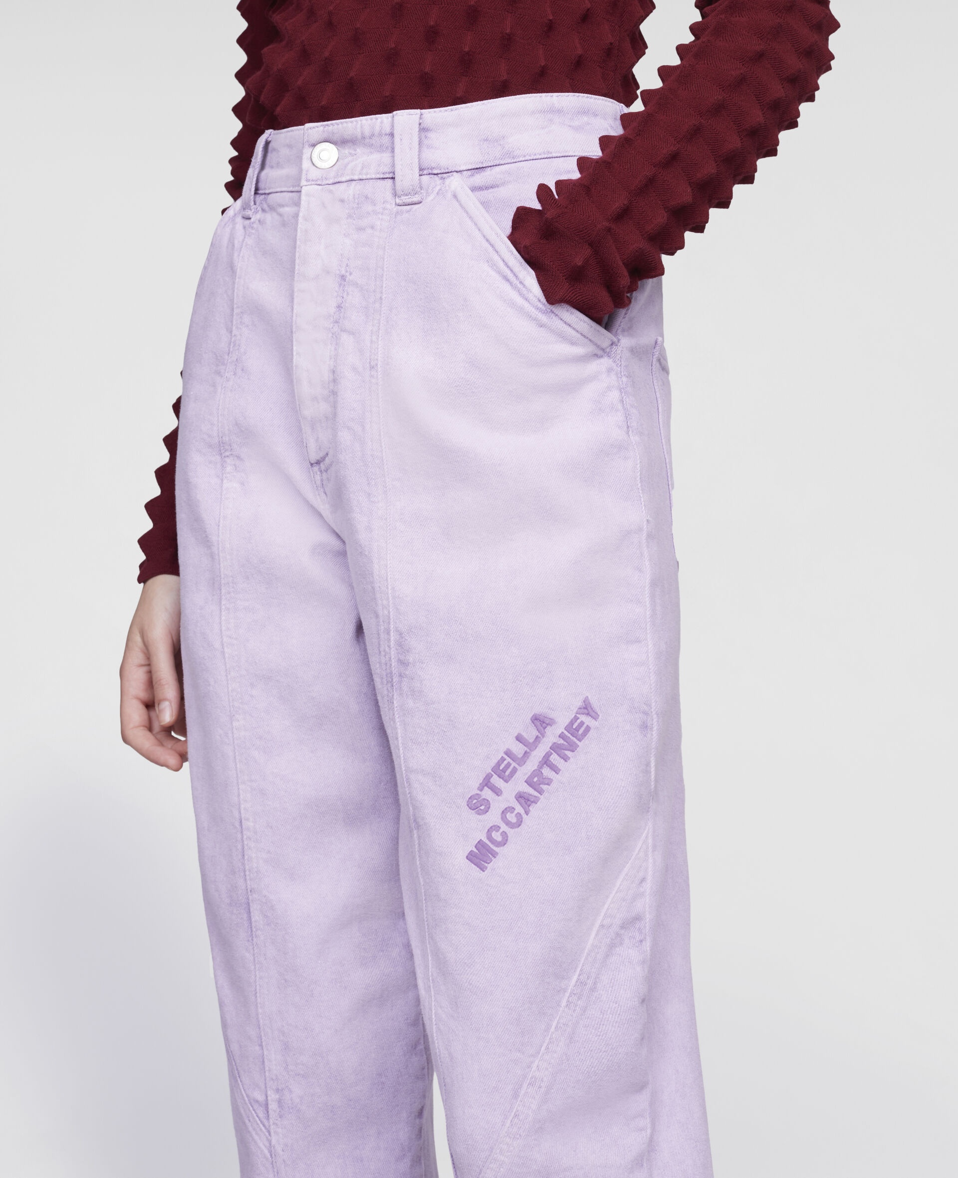 Cropped Denim Pants - 4