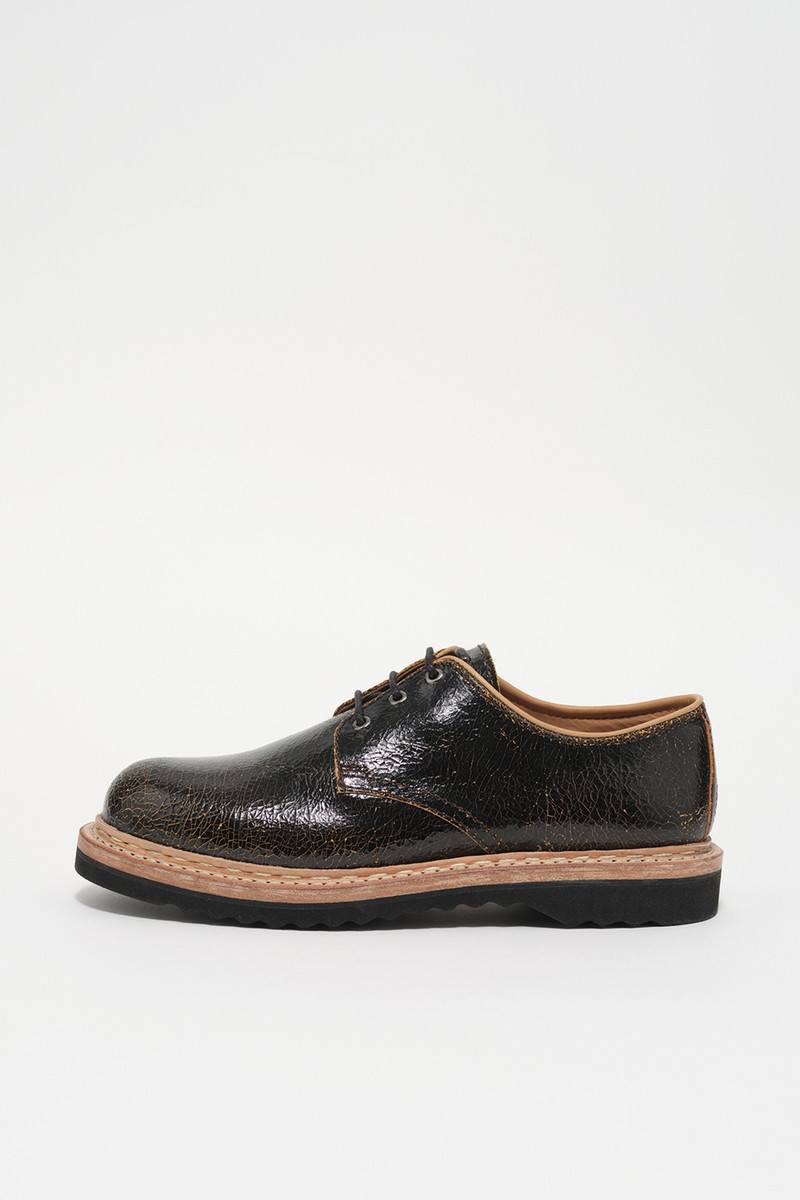 Trampler Shoe Fractured Black Leather 1