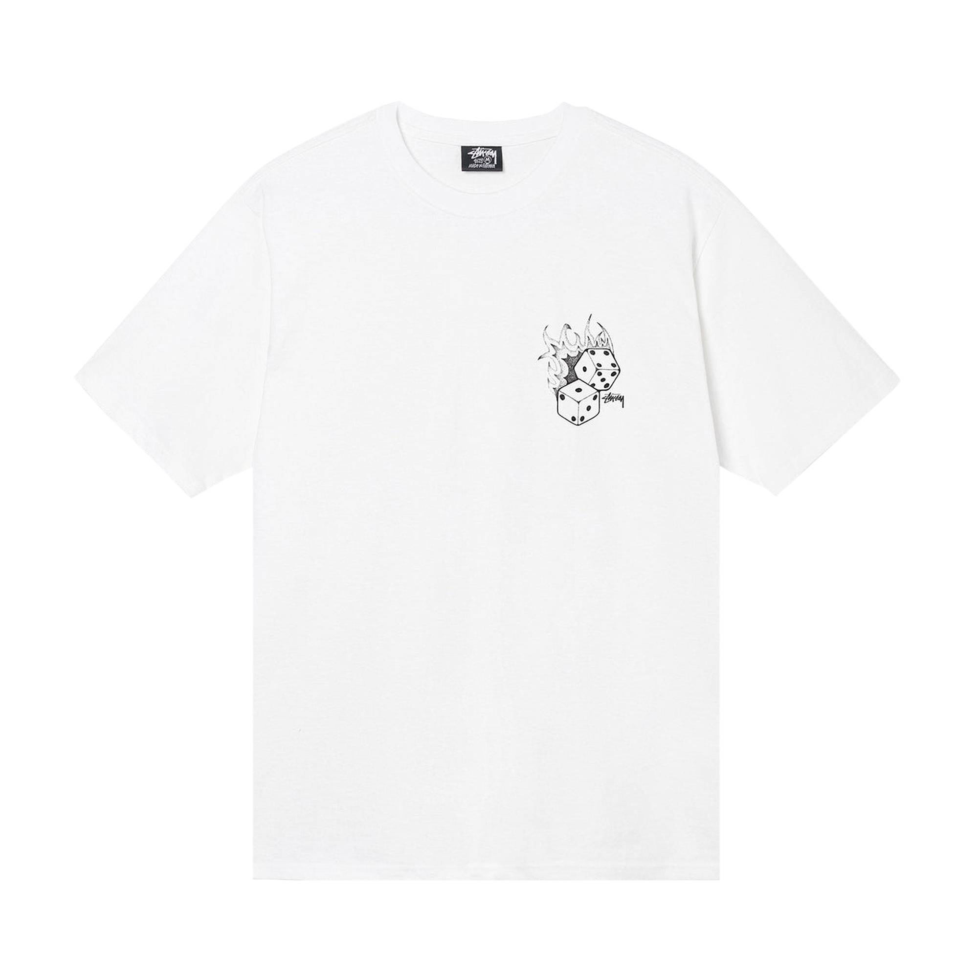 Stussy Fire Dice Tee 'White' - 1