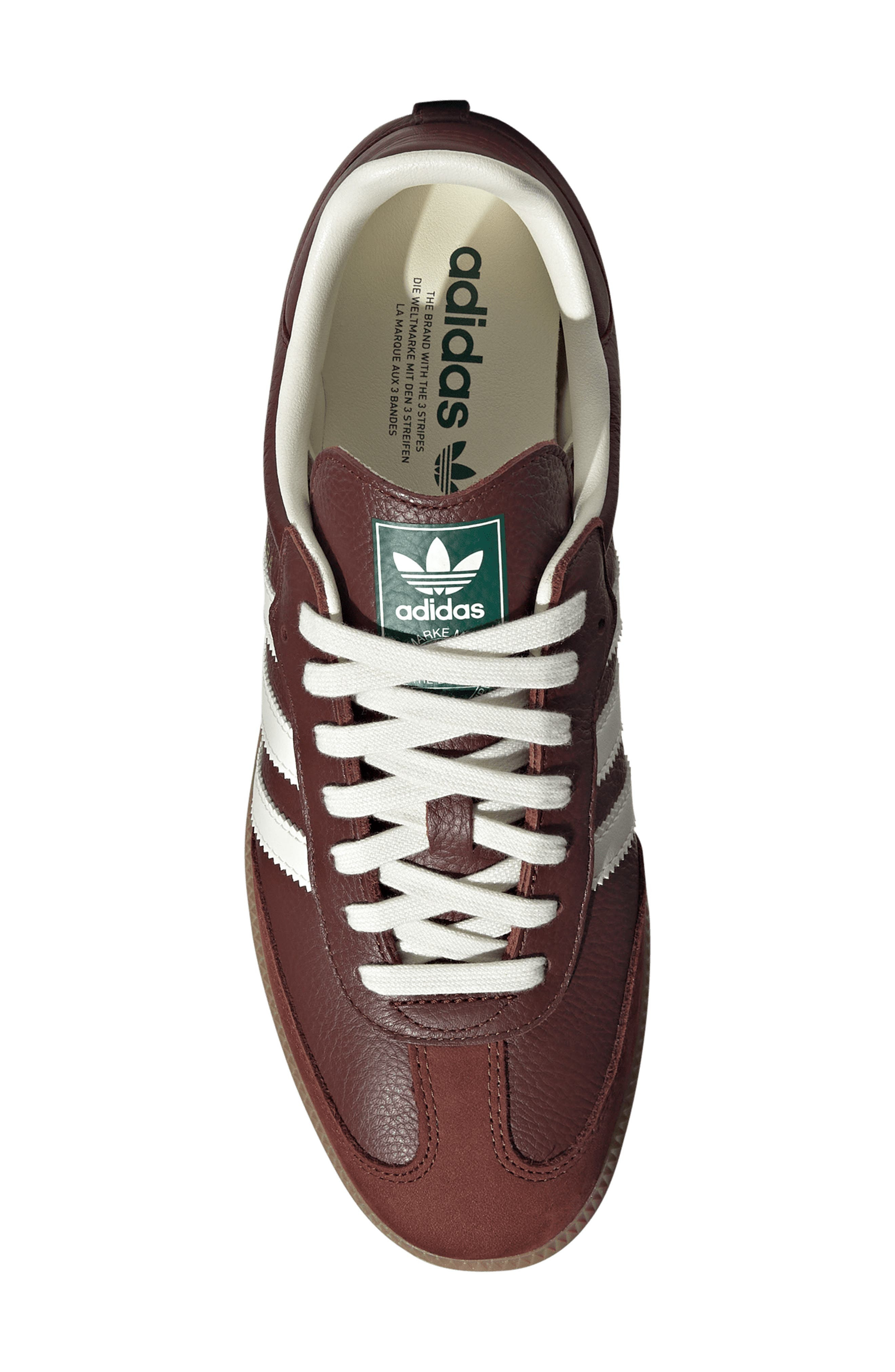 adidas Samba OG Sneaker in Fox Brown/Off White/Gum at Nordstrom - 4