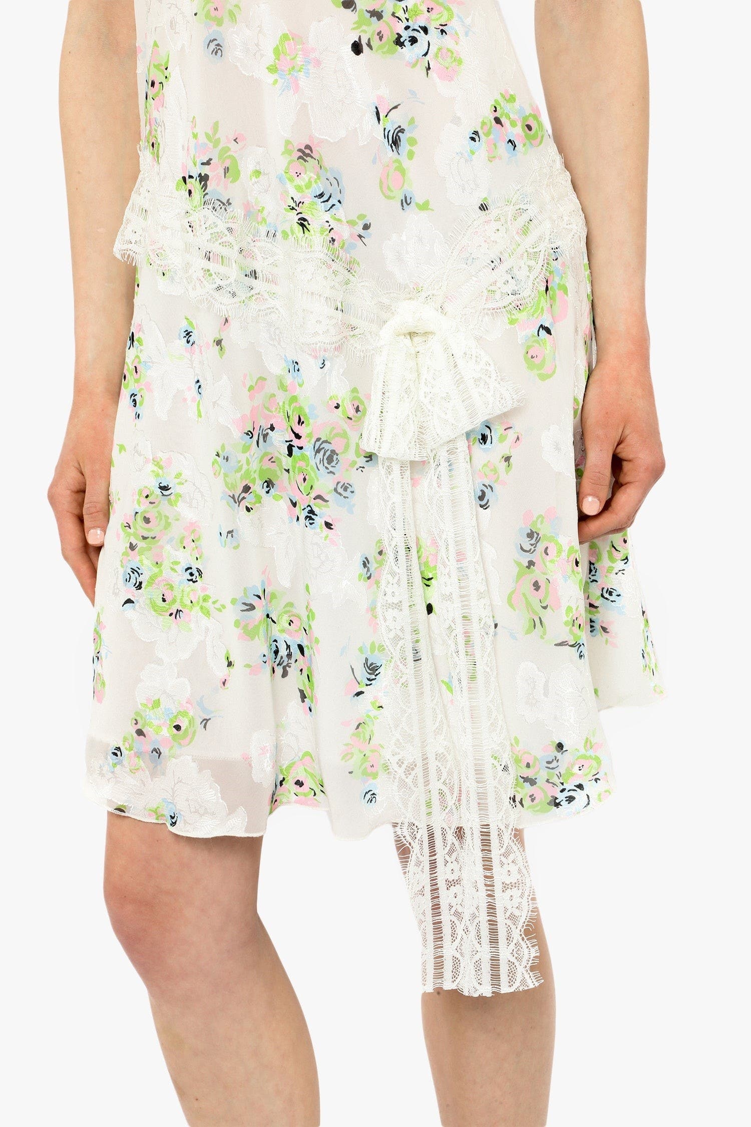 Anna Sui Rosies Posies Chiffon Slip Dress in Baby Blue Multi at Nordstrom - 4