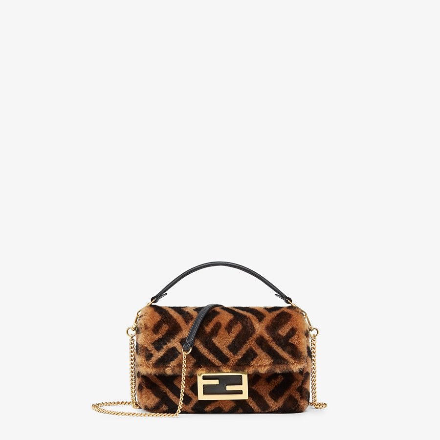 Brown sheepskin bag - 1