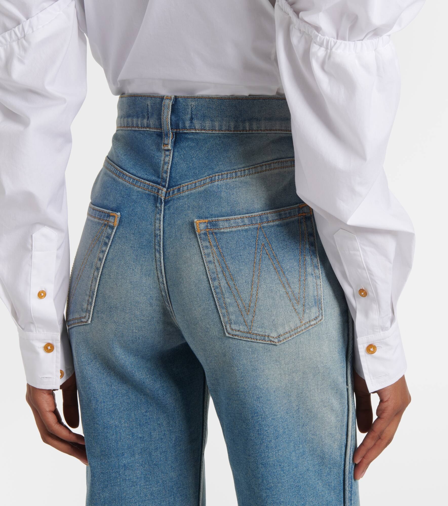W Ray 5 Pocket mid-rise flared jeans - 6
