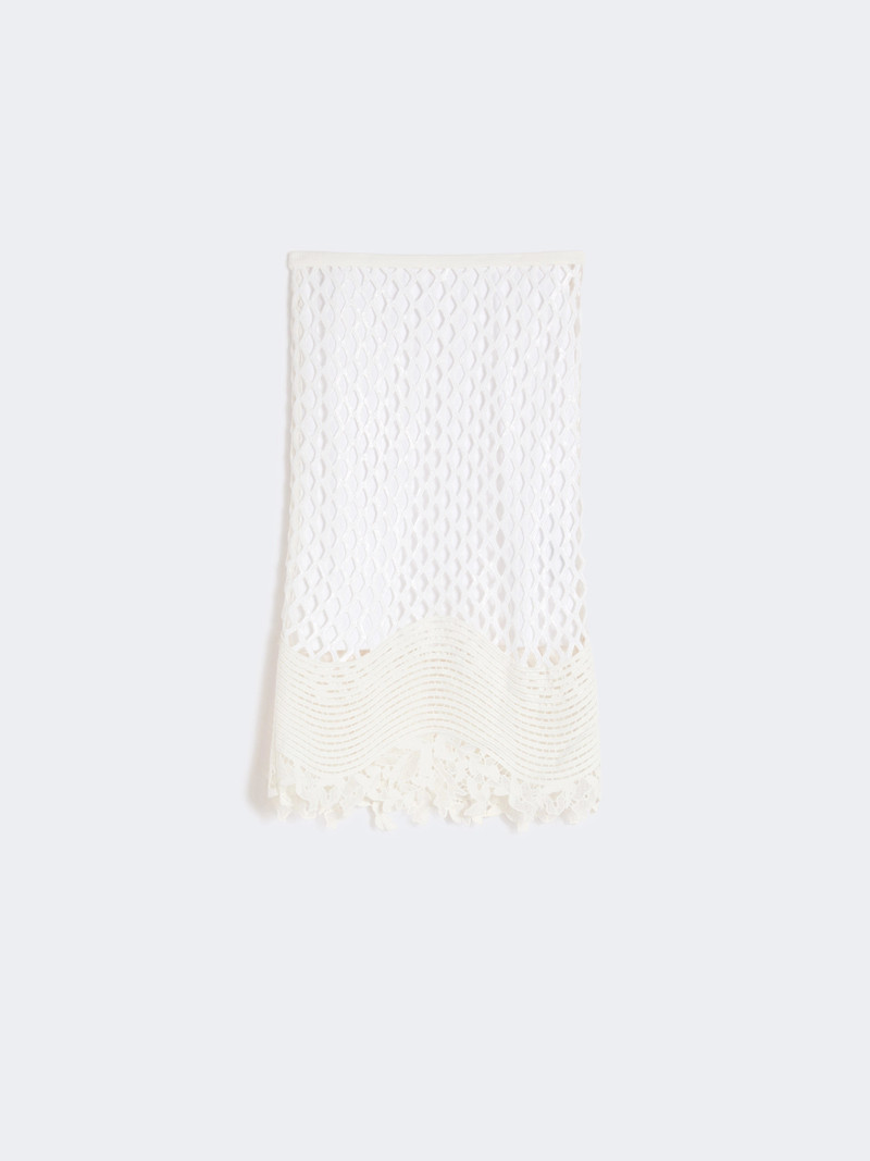 SALA Sequinned mesh skirt - WHITE 1