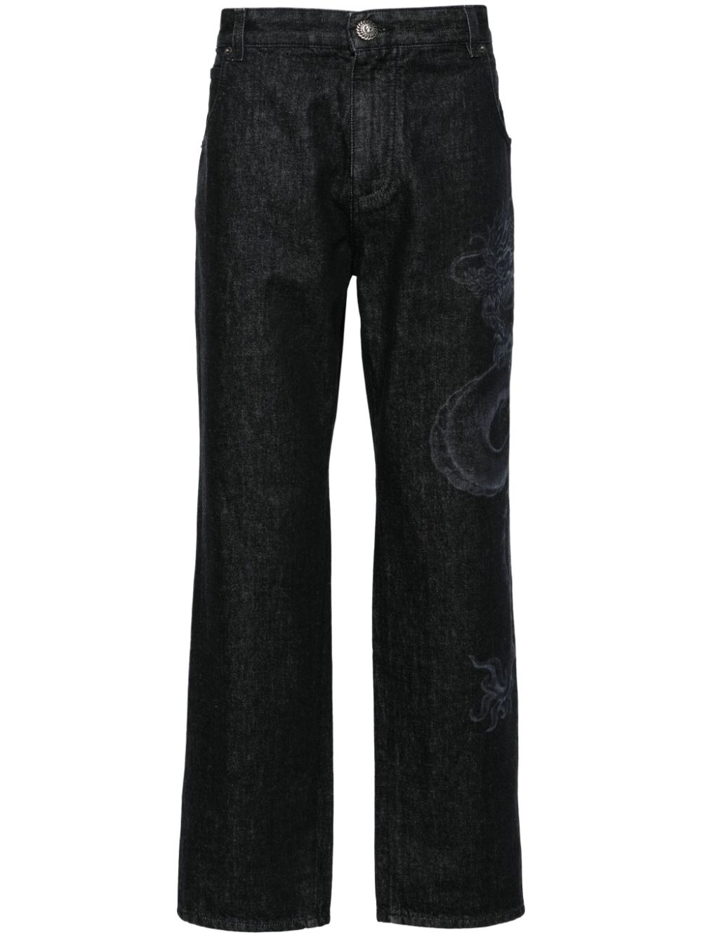 mid-rise straight-leg jeans - 1