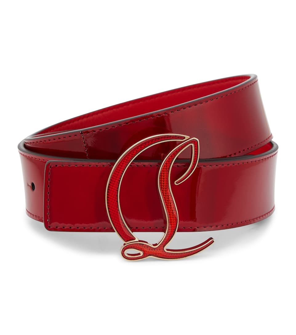 CL logo leather belt - 1