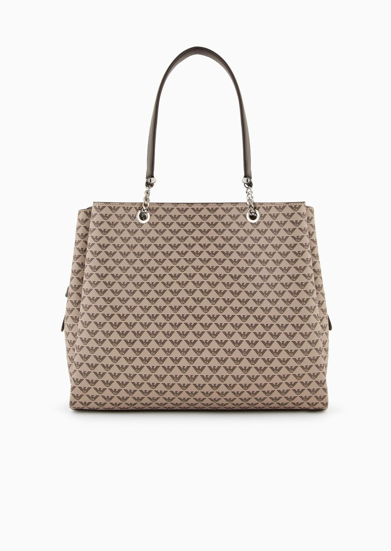 All-over eagle shopper bag with eagle charm 3