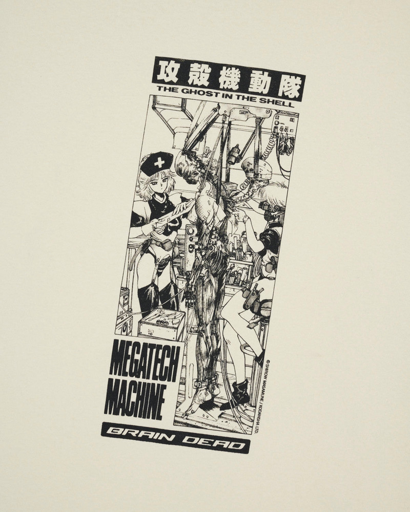 Brain Dead x Ghost In The Shell Megatech Machine T-shirt - Natural 2