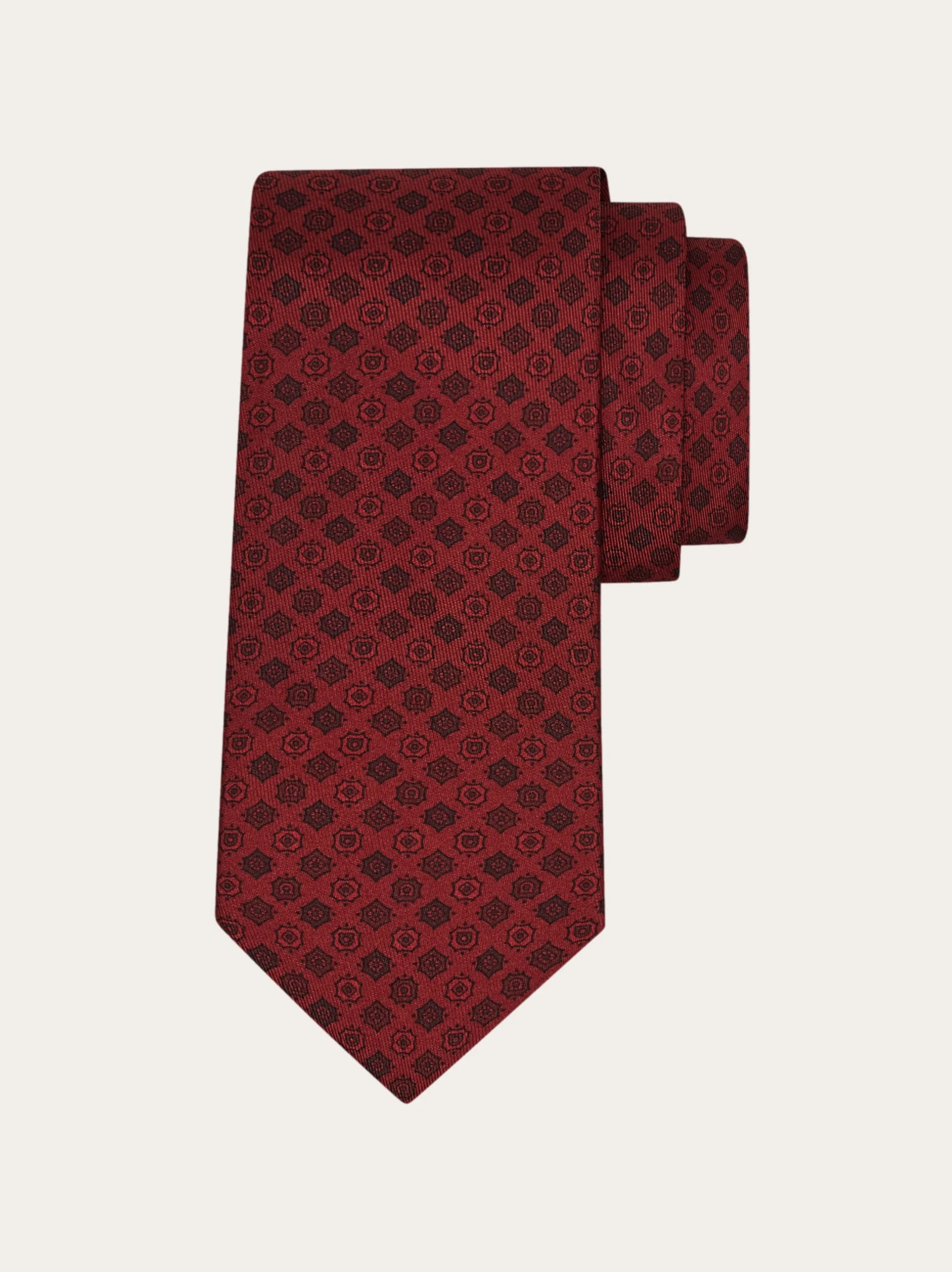 Micro pattern silk tie - 1