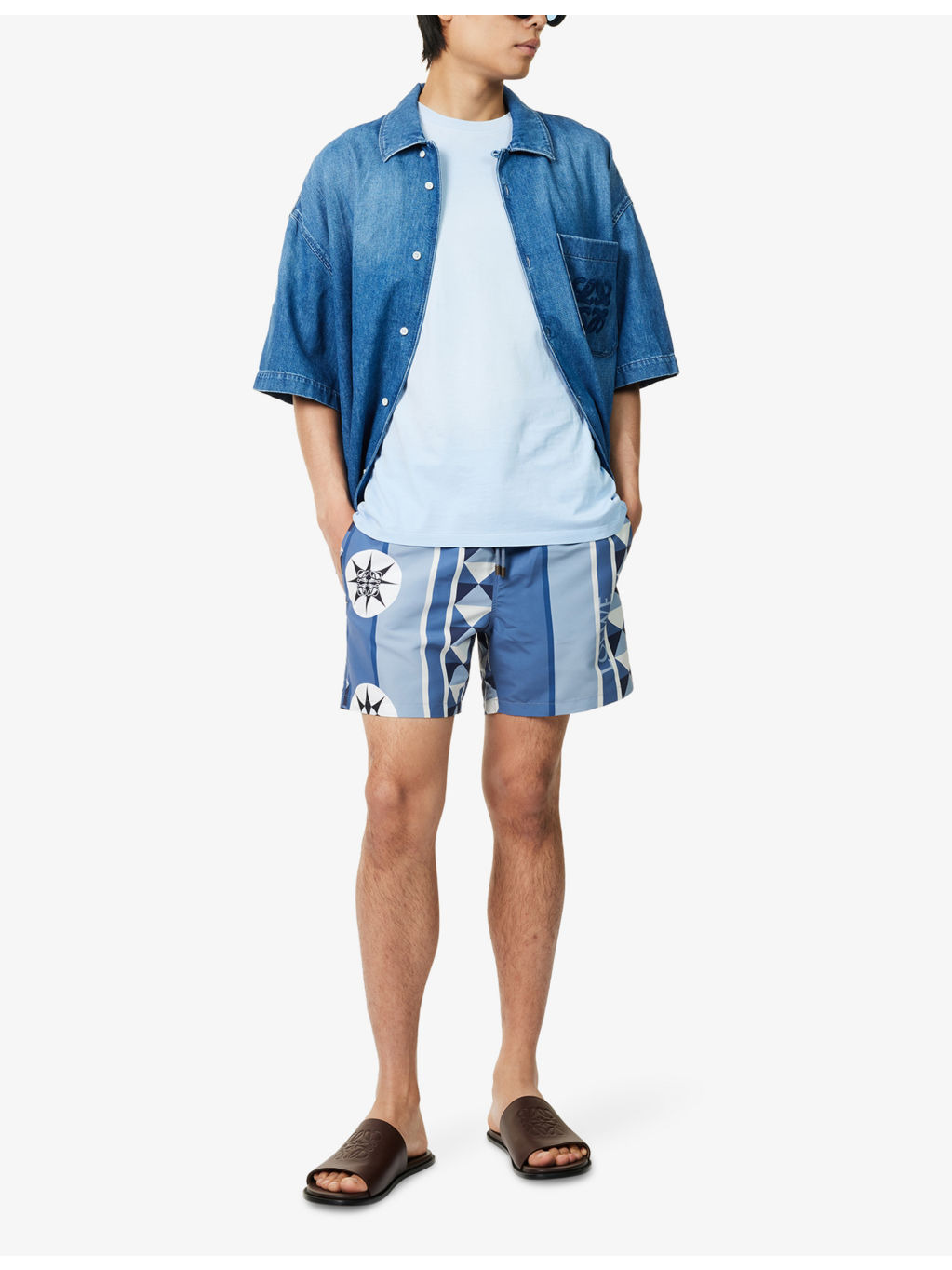 Ibiza Graphic-Pattern Woven Swim Shorts - 2