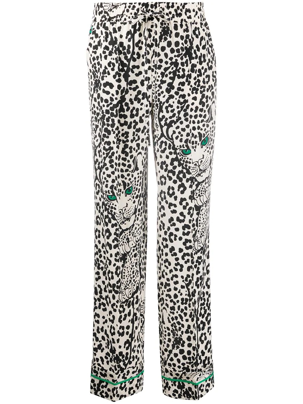 leopard-print straight-leg trousers - 1