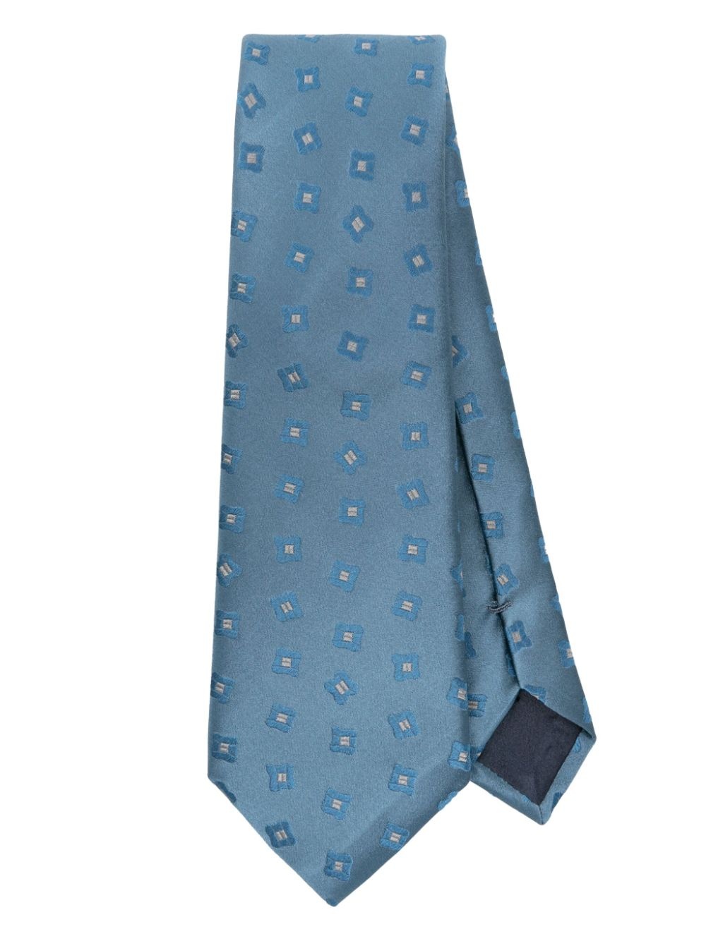 floral-jacquard silk tie - 1