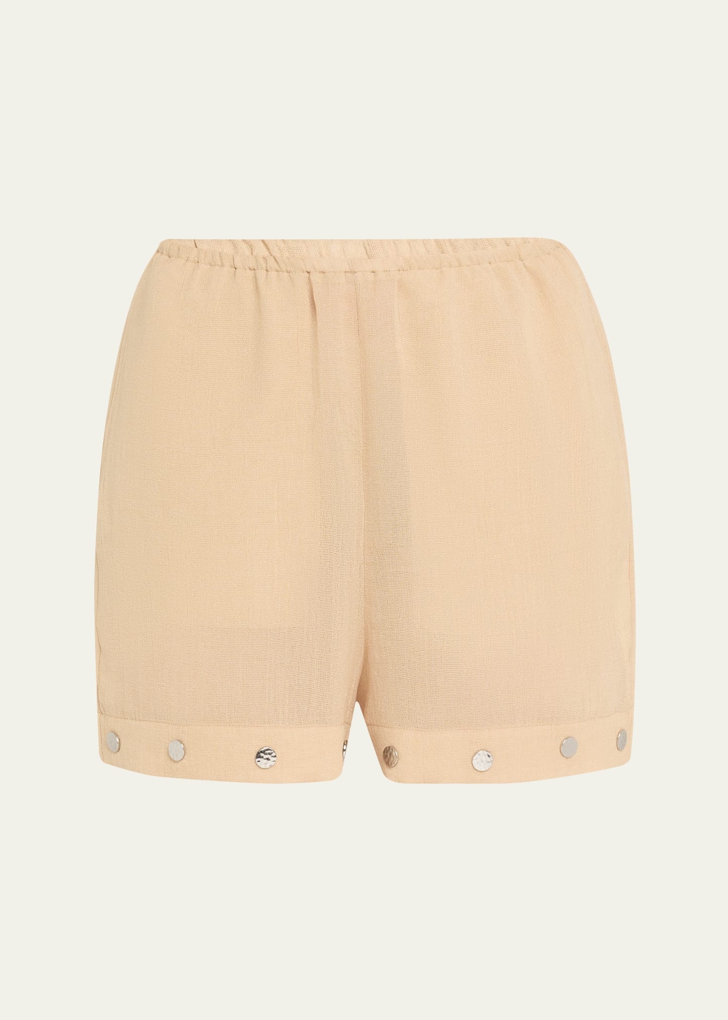Dylla Studded Gauze Shorts - 1