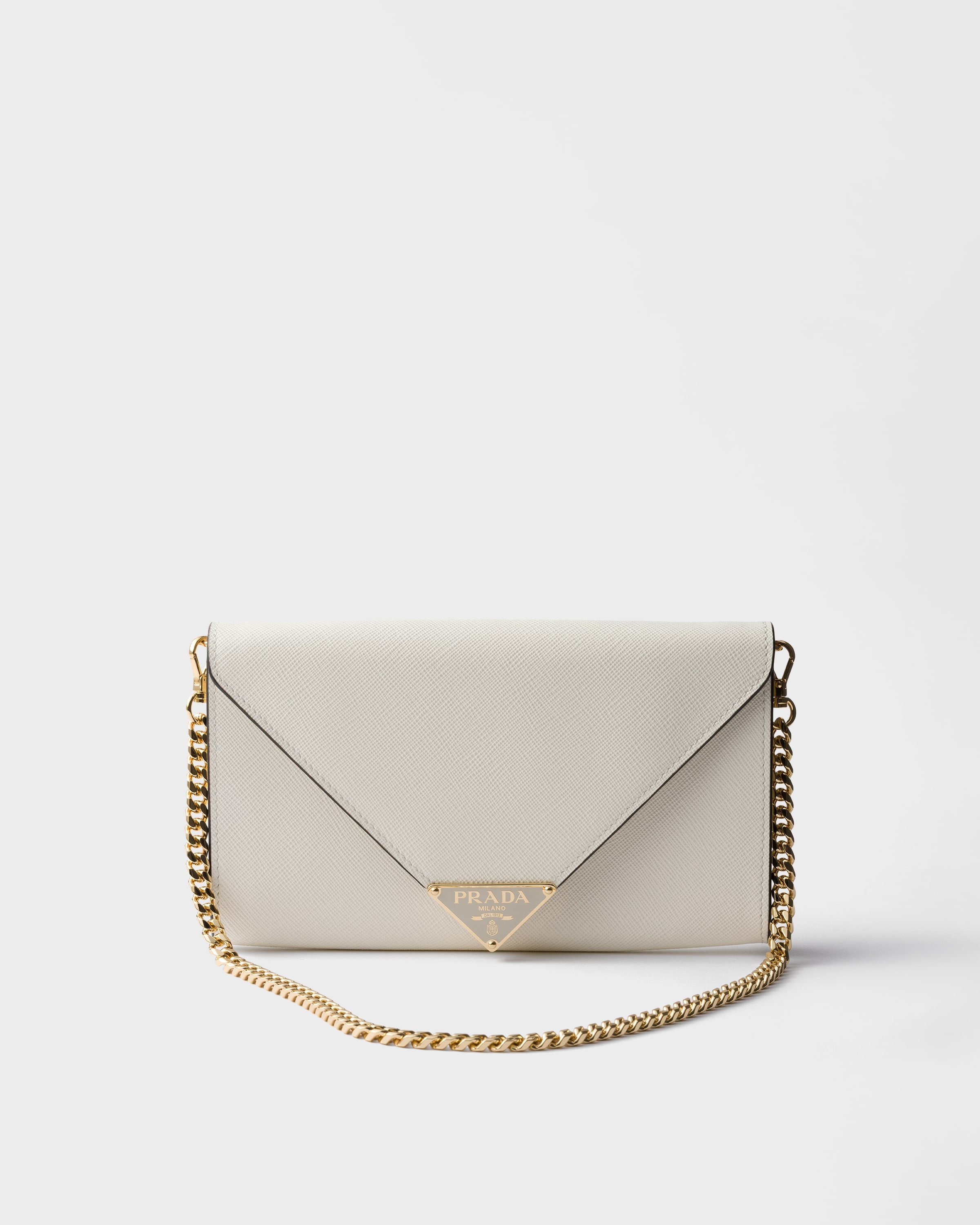 Saffiano leather envelope clutch - 1
