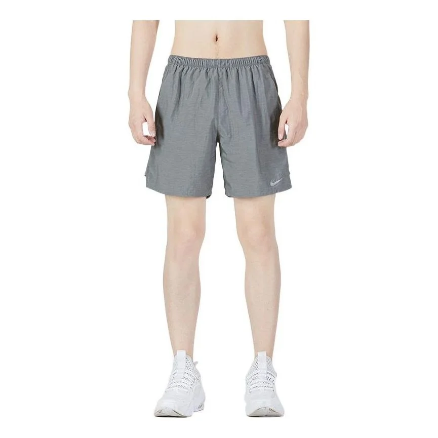 Men's Nike Solid Color Logo Athleisure Casual Sports Woven Shorts Gray CZ9069-084 - 1
