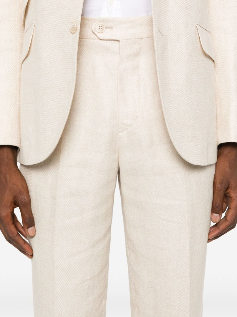 single-breasted linen-blend suit 6